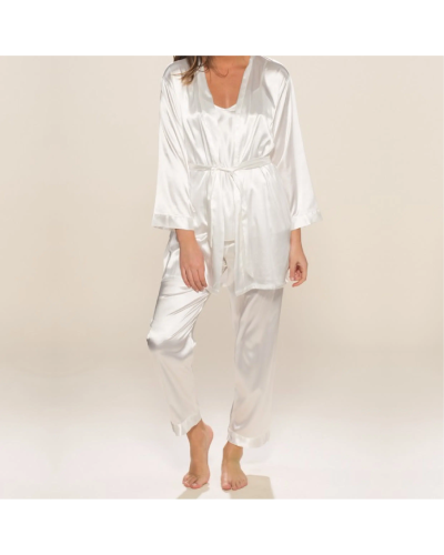 Pyjama satin blanc