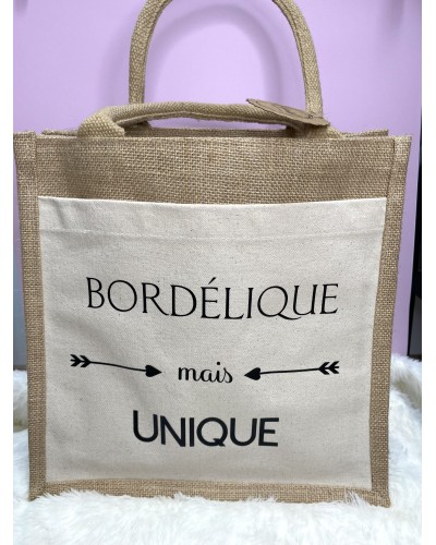 Sac shopping en jute avec poche